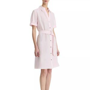 VINCE Short-Sleeve Belted Shirtdress in Casa Rosa Size M NWT $ 448